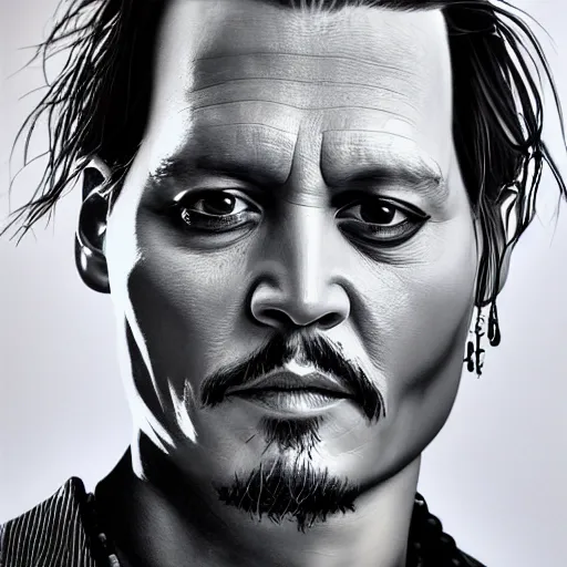 Prompt: Johnny Depp, ultra detail, ultra realist, 8K, 3D, natural light, photorealism