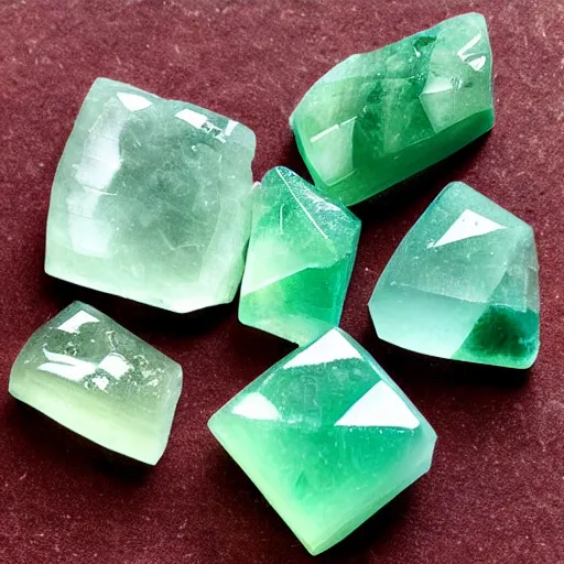 Prompt: green fluorite crystals