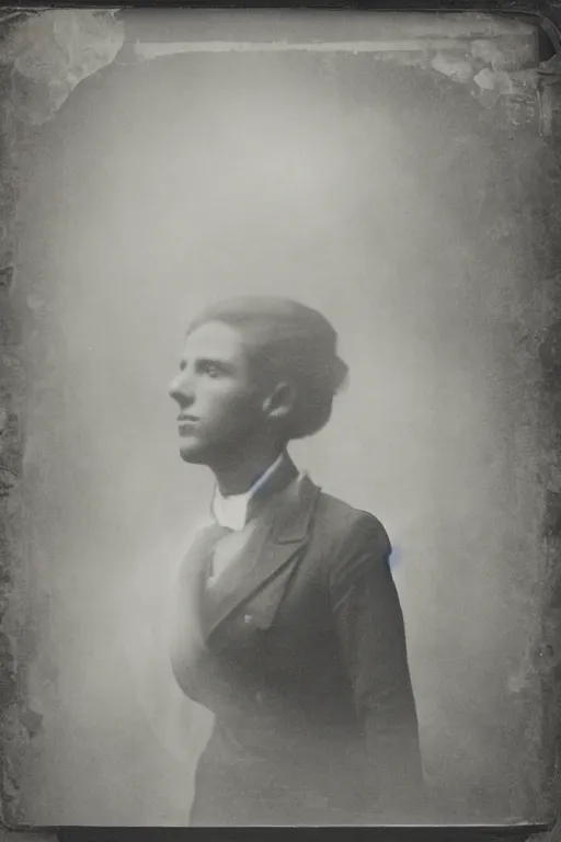 Prompt: 1 9 0 0 s photo of a person on a macbook pro old photo grain double exposure masterpiece