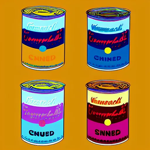 Prompt: a set of cereal boxes designed by andy warhol, digital art