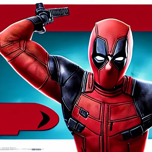 Image similar to Deadpool in a Pixar animation 4K quality