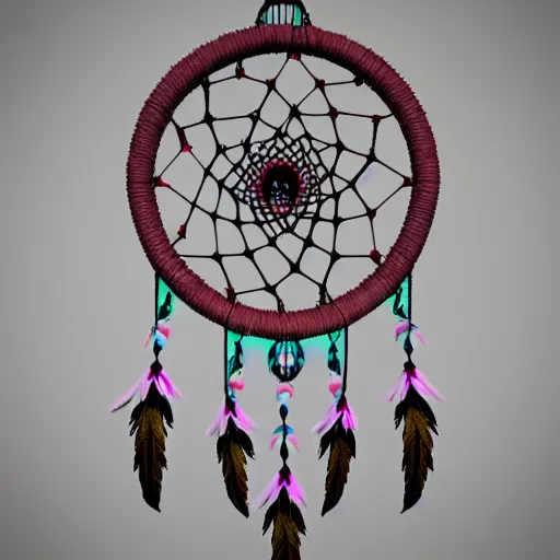 Prompt: necromancer dream catcher, octane render