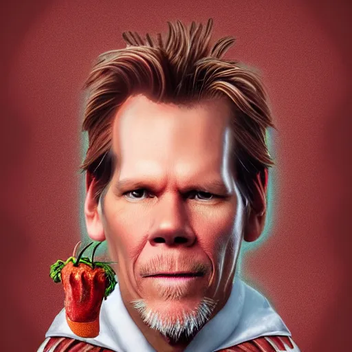 Prompt: ultra detailed kevin bacon shaped exactly like a bacon in a hamburger rendered by octane digital painting inspired by arcimboldo