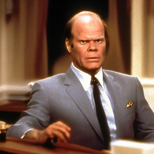 Prompt: kurtwood smith as gerald ford, still from the movie the president