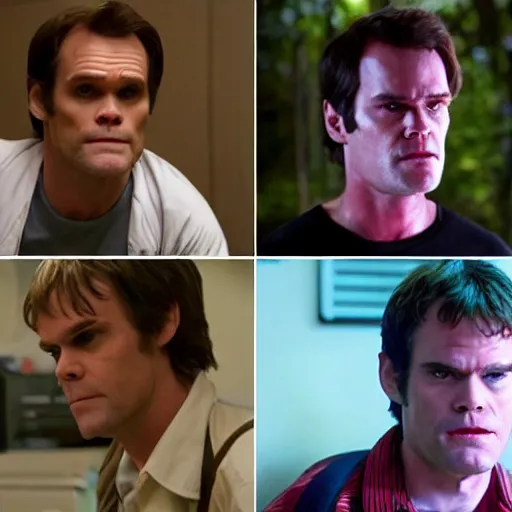 Image similar to jim carrey on stranger things, dexter morgan on stranger things, 8 k