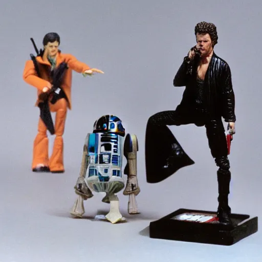 Prompt: Tom Waits as a Star Wars action figure from the 1980s