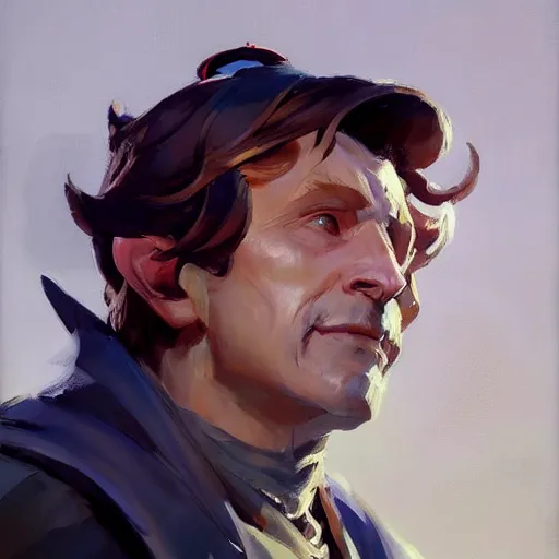 Image similar to greg manchess portrait painting of bilbo beutlin as overwatch character, medium shot, asymmetrical, profile picture, organic painting, sunny day, matte painting, bold shapes, hard edges, street art, trending on artstation, by huang guangjian and gil elvgren and sachin teng