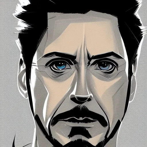 Prompt: concept art of tony stark, vector art, by cristiano siqueira, brush hard, highly detailed, artstation, high quality