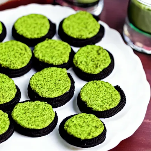 Image similar to gourmet oreos with pesto flavored filling