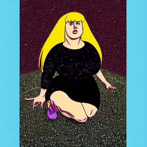 Image similar to “ rebel wilson retro minimalist portrait by jean giraud, moebius starwatcher comic, 8 k ”