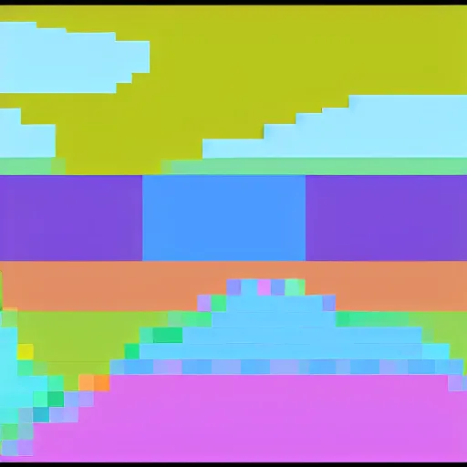 Prompt: WINDOWS XP in minimalist pastel Pixel art