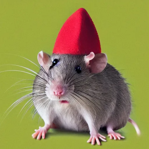 Image similar to a rat with a hat