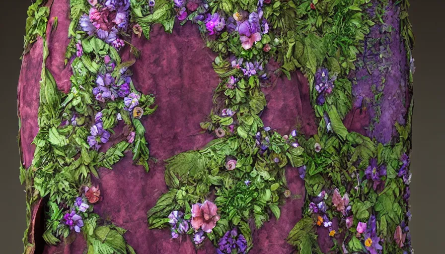 Prompt: druid skirt made out of flowers, fantasy, detailed, high quality, trending on artstation, digital art