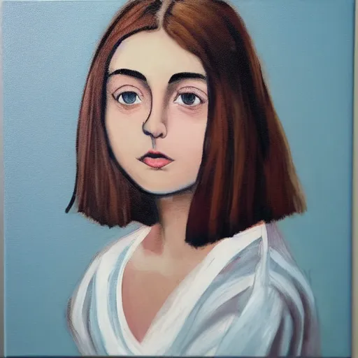 Image similar to https://artbreeder.b-cdn.net/imgs/e304bf5b490f19c85cd53281a2de.jpeg portrait of a welsh teenage girl with brown hair, glowing skin, delicate features, amelie poulain, fantasy, intricate, elegant, dress shirt, highly detailed, digital painting, artstation, concept art, smooth, sharp focus, illustration, art by Krenz Cushart and Artem Demura and alphonse mucha