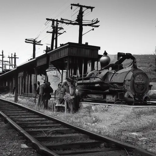 Image similar to the railroad is a place of death. it's where the forgotten and the damned go to die. it's a place of dark secrets and hidden terror.