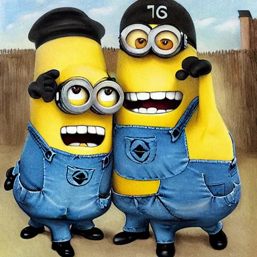 Image similar to the minions by Christian Krohg