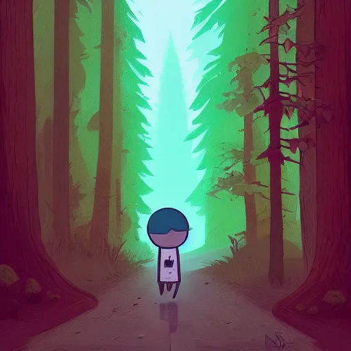 Prompt: Jake from Adventure Time in a beautiful forest by Alena Aenami