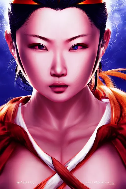 Image similar to Chun-Lil , Street Fighter , pretty face, ultra detailed, digital art, 8k ,character ,realistic, portrait, hyperrealistic