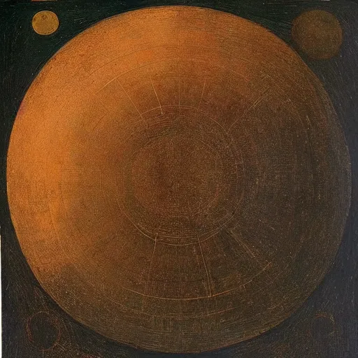 Prompt: a painting of the cosmos by Leonardo Da Vinci