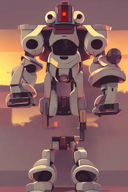 Image similar to metabots medabots medarotto medarot robot minimalist comics, behance hd by jesper ejsing, by rhads, makoto shinkai and lois van baarle, ilya kuvshinov, rossdraws global illumination ray tracing hdr radiating a glowing aura