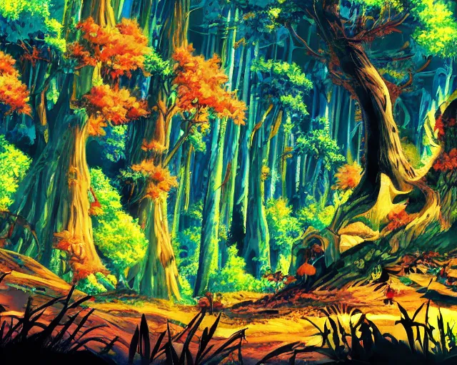 Image similar to anime forest background from he-man