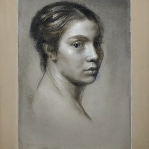 Prompt: portrait female by Denning Guy,
