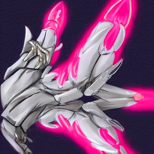 Prompt: very close up foot pov shot, detailed foot shot, feet art, hyperdetailed elegant beautiful stunning hot anthropomorphic mecha female dragon, sharp silver armor fuchsia skin, laying down showing quality mecha dragon feet at camera, furry paw, anthro paw, dragon paw, claws, detailed paws, warframe fanart, furaffinity, deviantart, ekasportal