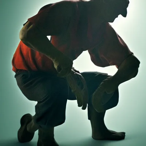 Image similar to photo of popeye the sailor man, photography, fullbody, dynamic lighting, beautiful face