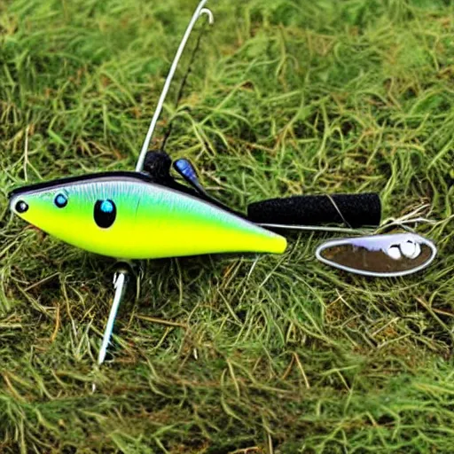 Image similar to Pop Wonder NFT - Alien Bog Friendly Monster fishing-pole-and-bait, Art