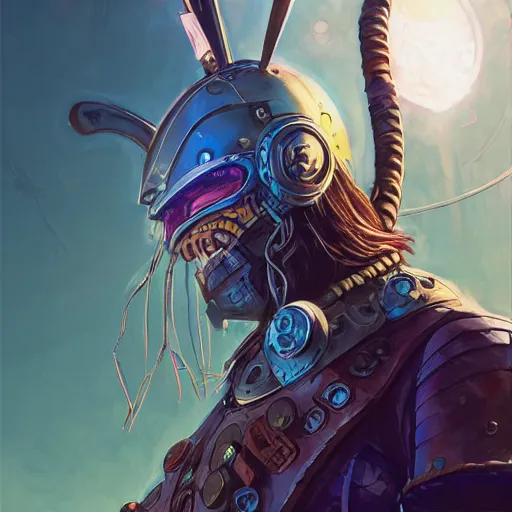 Image similar to cyberpunk viking helmet mask warrior goddess robot ninja fantasy, art gta 5 cover, official fanart behance hd artstation by jesper ejsing, by rhads, makoto shinkai and lois van baarle, ilya kuvshinov, ossdraws