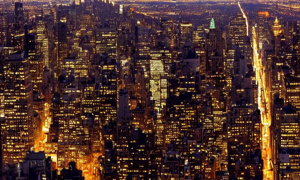 Prompt: photo of new york city at night, 4k, grainy, panasonic