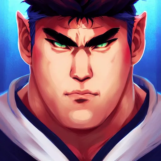 Image similar to a portrait of ryu from street fighter 2, art by lois van baarle and loish and ross tran and rossdraws and sam yang and samdoesarts and artgerm, digital art, highly detailed, intricate, sharp focus, trending on artstation hq, deviantart, unreal engine 5, 4 k uhd image