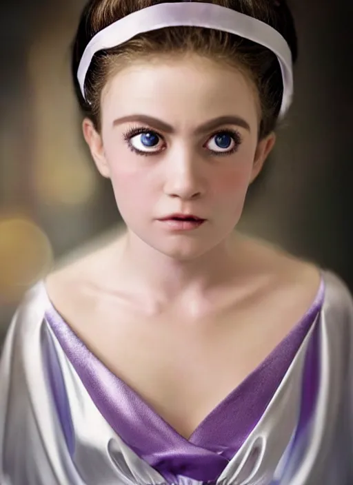 Prompt: Darla from the TV show Darla is dressed in silk toga that is looking at the camera with her beautiful eyes. soft skin. smooth skin. soft feminine facial features. Pinterest filter. complex detailed film still at 16K resolution and amazingly epic visuals. epically luminous image. amazing lighting effect, image looks gorgeously crisp as far as it's visual fidelity goes, absolutely outstanding image. perfect film clarity. amazing film quality. iridescent image lighting. Criterion collection. gloriously cold atmosphere. mega-beautiful pencil image shadowing. beautiful face. 16k upscaled image. soft image shading. soft image texture. intensely beautiful image. large format picture.