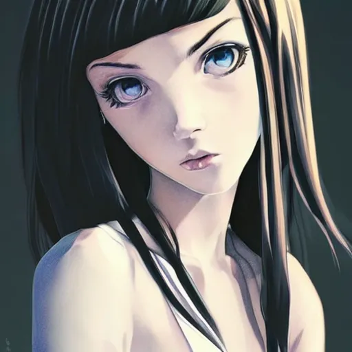 Prompt: little brunette girl with bones in hair wearing an white dress. art by ilya kuvshinov, profile picture, inspired in hirohiko araki, highly detailed, 8 0 s anime art style, vogue cover