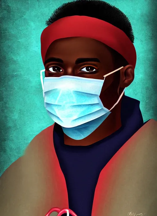 Image similar to emmanuel the surgeon, digital art