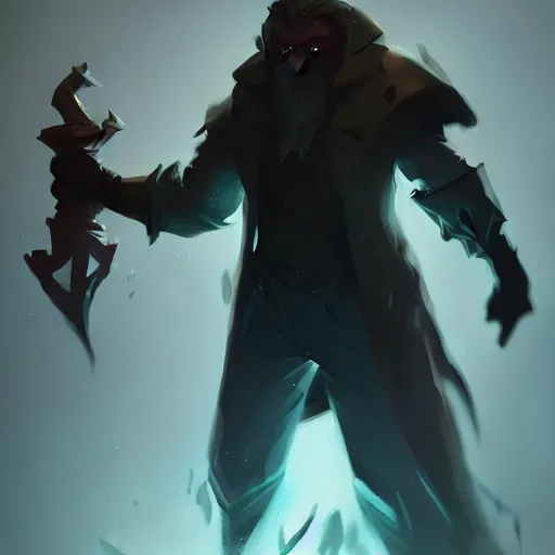 Prompt: a full body concept art of league of legends character, gentleman, dark fantasy, greg rutkowski, artstation, ambient lighting, digital painting, horror, scary