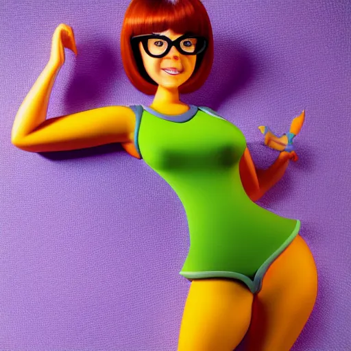 Velma Dinkley from Scooby Doo in court for falsely, Stable Diffusion