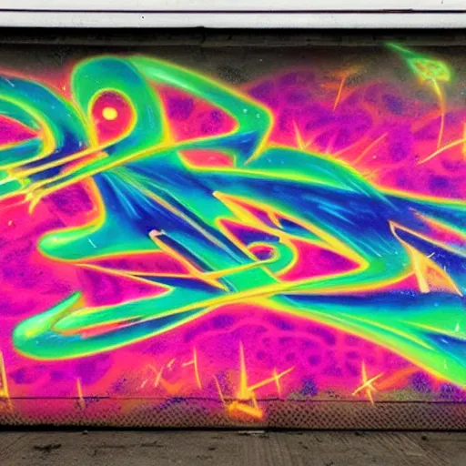 Image similar to intergalactic plasma graffiti