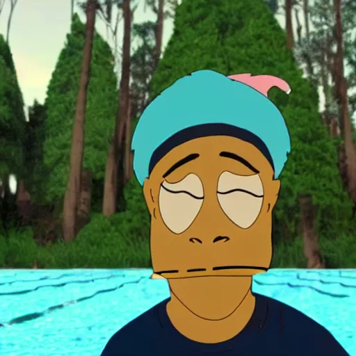 Prompt: a still of a Adult Swim TV Show about about a anthropomorphic Wolfe, created by Tyler The Creator