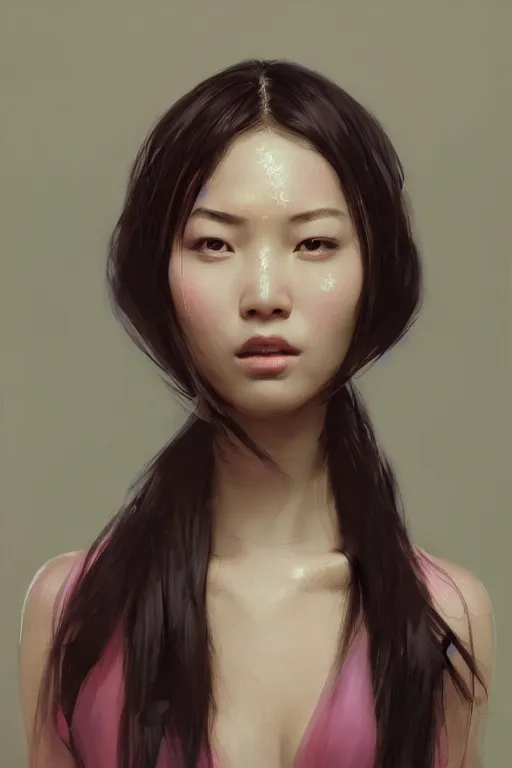 Prompt: a fancy portrait of an attractive alian women with pink skin by Greg Rutkowski, Sung Choi, Mitchell Mohrhauser, Maciej Kuciara, Johnson Ting, Maxim Verehin, Peter Konig, final fantasy , 8k photorealistic, cinematic lighting, HD, high details, atmospheric , trending on artstation