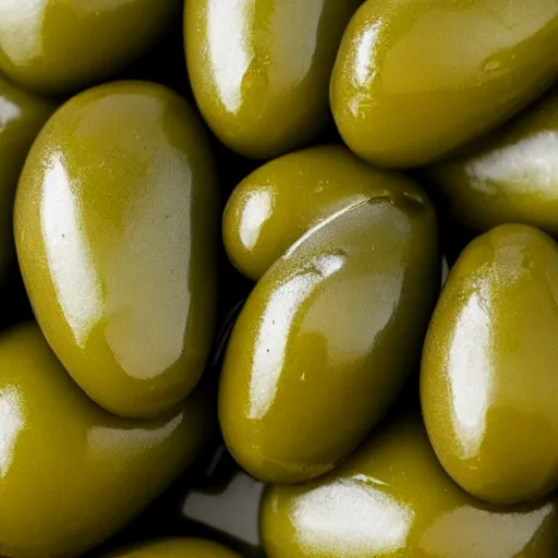 Image similar to marinated olive with a human face. highly detailed. hyper real photo. 4 k.