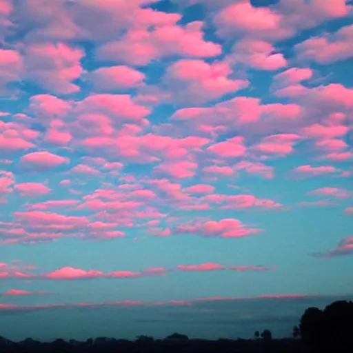 Image similar to a sky with strawberry clouds