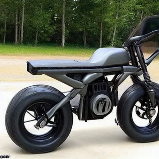 Image similar to shitty car mods redneck engineering mega motorcycle 🏍 looks so ugly