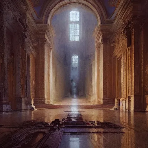 Prompt: Paint Secrets inside the Vatican,Greg rutkowski, Trending artstation, cinematográfica, digital Art