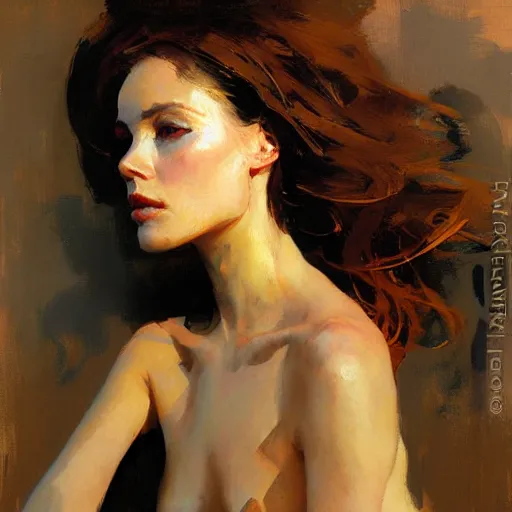 Image similar to portrait of a beautiful woman, intricate, elegant, highly detailed, greg manchess, mucha, liepke, ruan jia, jeffrey catherine jones