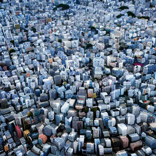 Prompt: the busy city of japan, award - winning photograph