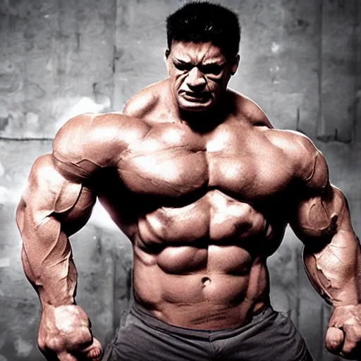 Image similar to Bodybuilder Hulk