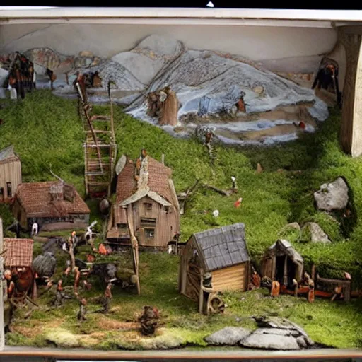 Image similar to diorama From the villages of the Norse