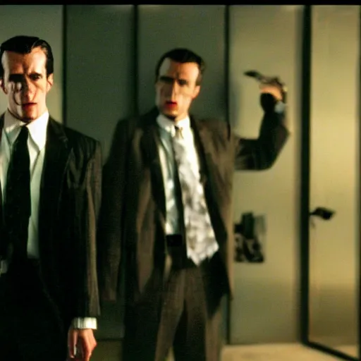 Prompt: a still of the movie american psycho, 2 0 0 2 the elder scrolls iii : morrowind visuals aesthetic