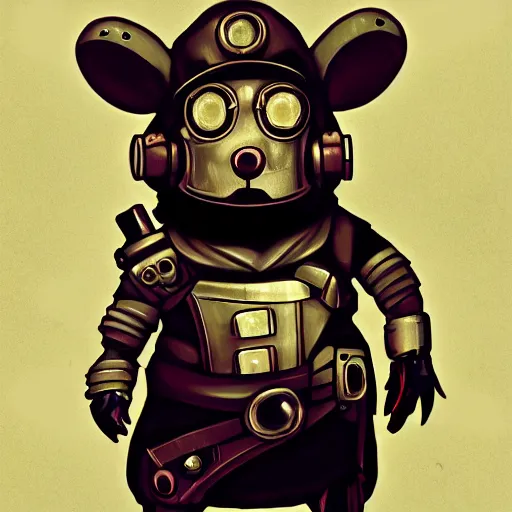 Image similar to a cute cyberpunk hamster as a supervillain, steam punk, gothic, 4 k